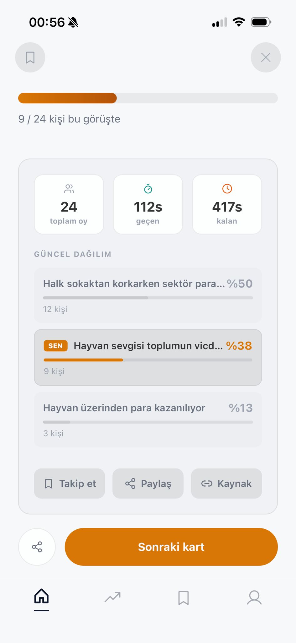 Pickside sonuç ekranı